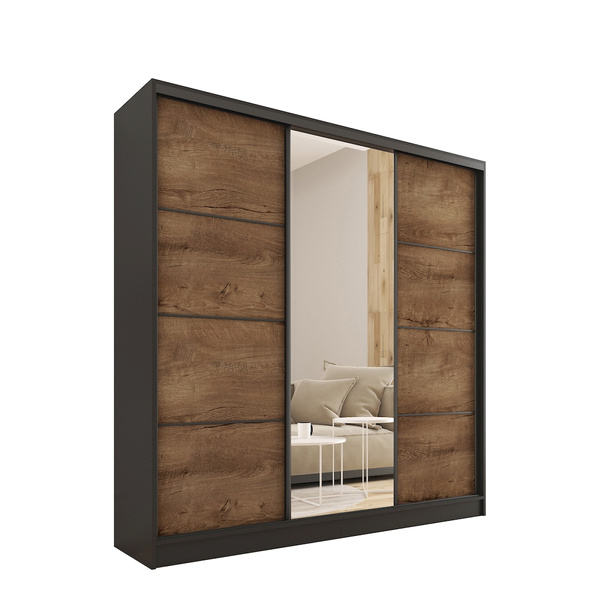 Szafa przesuwna dąb lefkas 180 cm LOFT