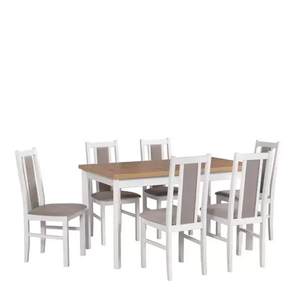 Skandynawski stół z krzesłami do jadalni NESTO