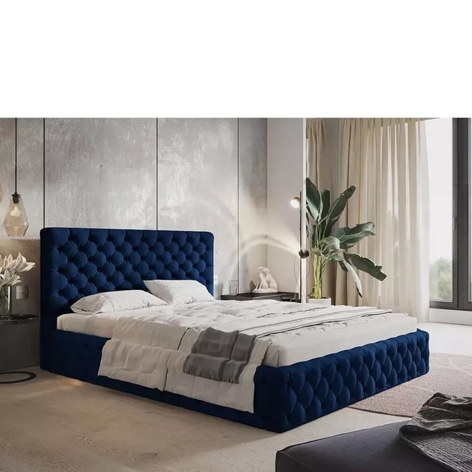 Pikowane łóżko dwuosobowe 160x200 cm INTON