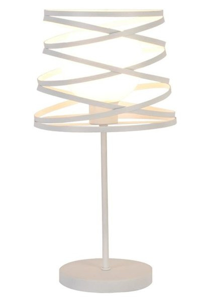 Lampka nocna biała Ledea Akita do sypialni
