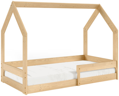 Dziecięce łóżko domek z barierką 80x160 cm MELANIA
