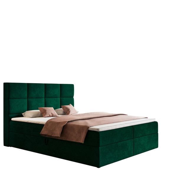 Nowoczesne łóżko kontynentalne z pojemnikiem 180x200 cm ZAMER