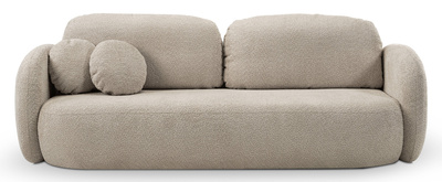 Nowoczesna sofa rozkładana z pojemnikiem OMERO beżowa