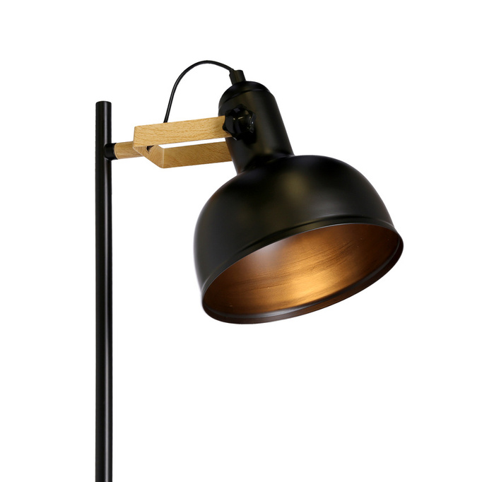 Loftowa lampa stojąca Reno regulowana czarna