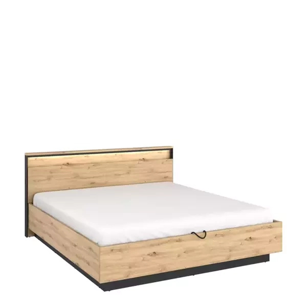 Dwuosbowe łóżko 160x200 do sypialni QUANT dąb artisan loft