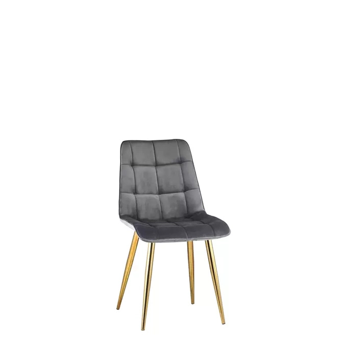 Krzesło tapicerowane szare CIRI