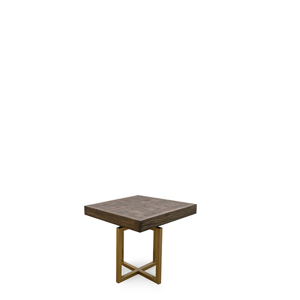Mały stolik kawowy HOLY MINI drewno dębowe blat w kostkę
