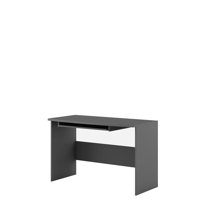 Nowoczesne biurko z półką na klawiaturę do pokoju młodzieżowego grafit  55x120 cm PLAY